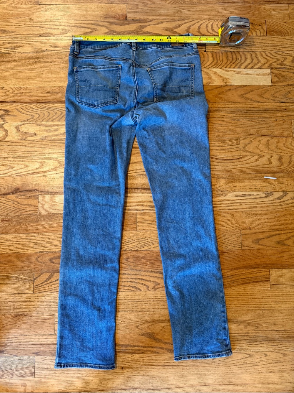 American Eagle Outfitters Women's Blue Straight Leg Jeans